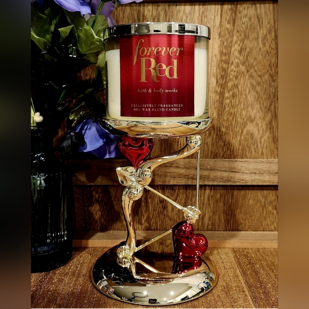 B&BW Valentine's Day Hearts, Cupid Bow & Arrow Candle Holder (IN ORIGINAL BOX)